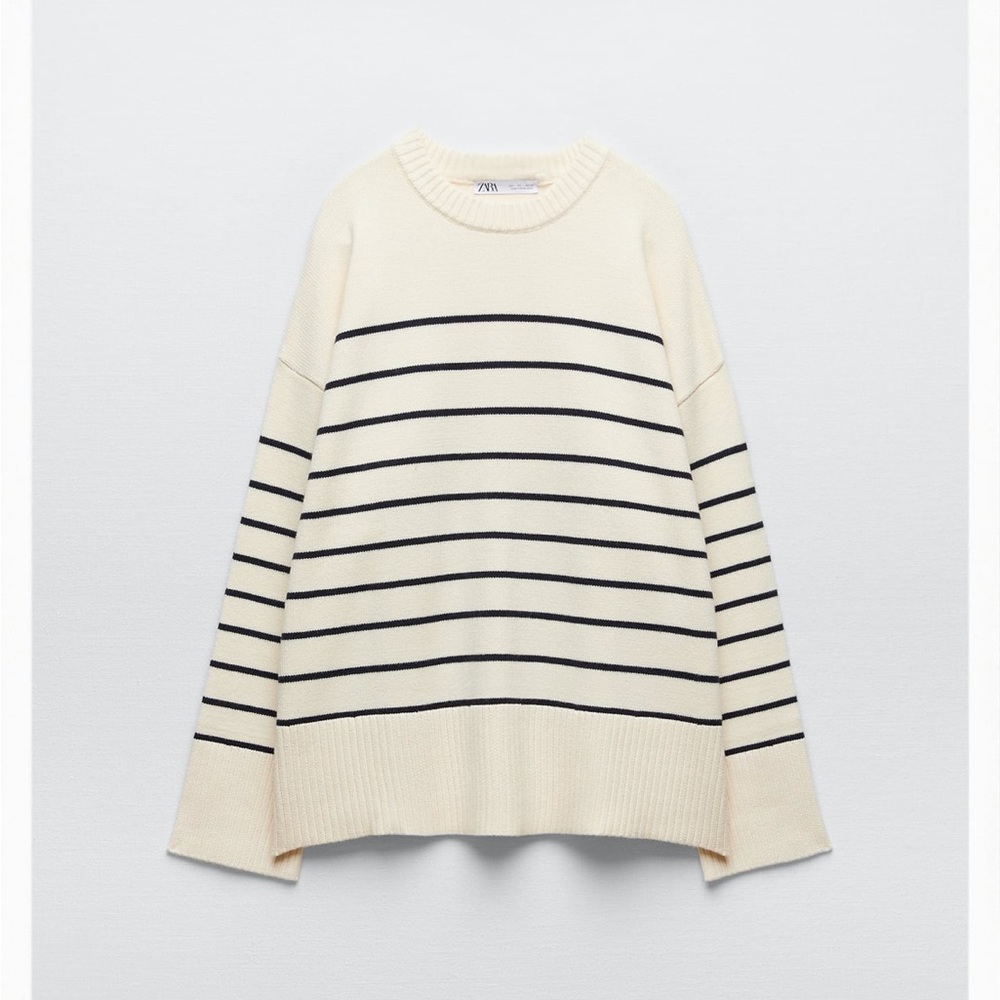 Zara stripped knit sweater sz M